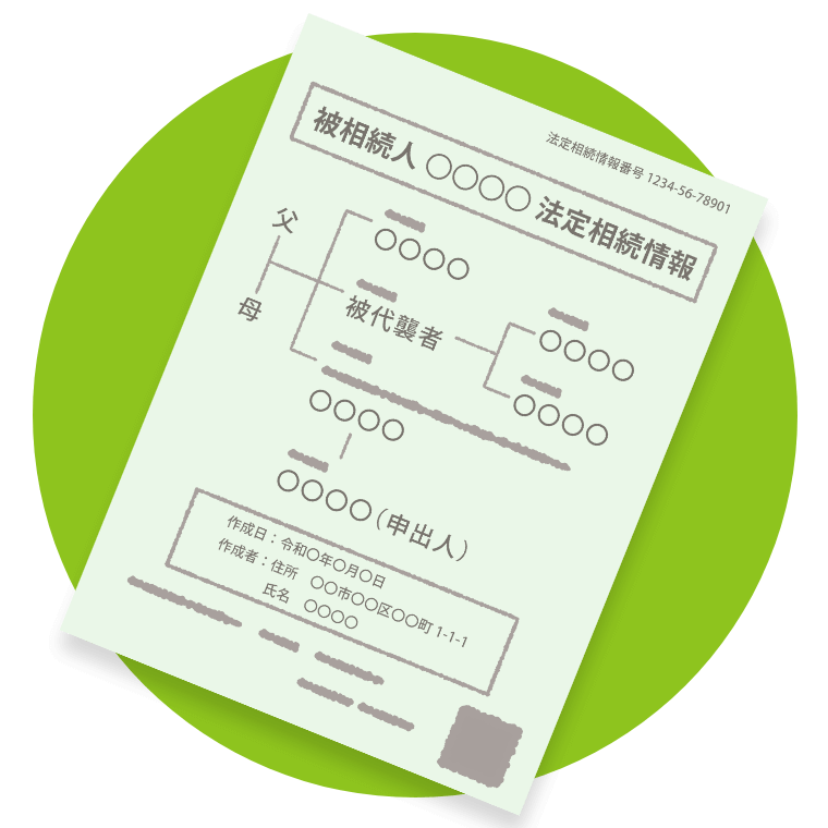 ご依頼いただいた方には法定相続情報一覧図を無料でプレゼント!